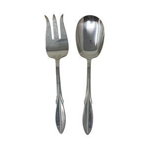 VTG WM Rogers MFG Co Serving Fork + Spoon El Californian Pattern Silver Plate